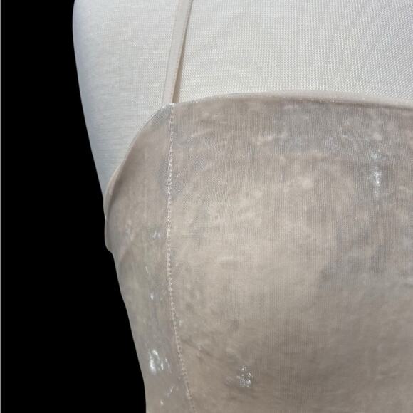 American Eagle Outfitters Women Size Medium Cream Tiered Peplum Camisole - Picture 3 of 16